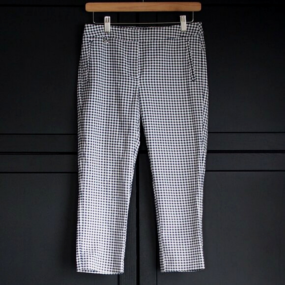 Adrianna Papell | Gingham Capri Pants